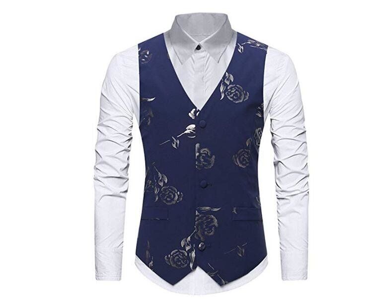 Men's Business Suit Vest Waistcoat Wedding Dress Vest Slim Fit