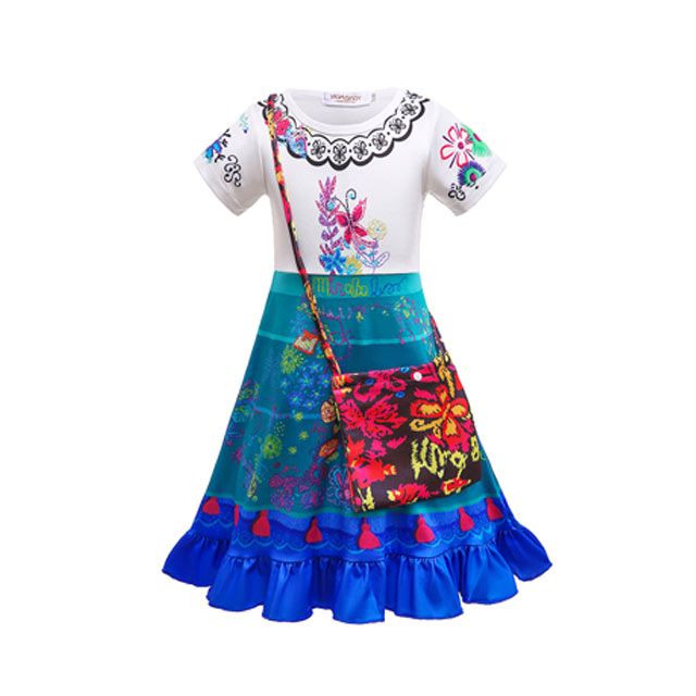 Disney Encanto Costume Princess Dress Suit Charm for Girls Cosplay Isabela Mirabel Carnival Halloween Birthday Party Clothes