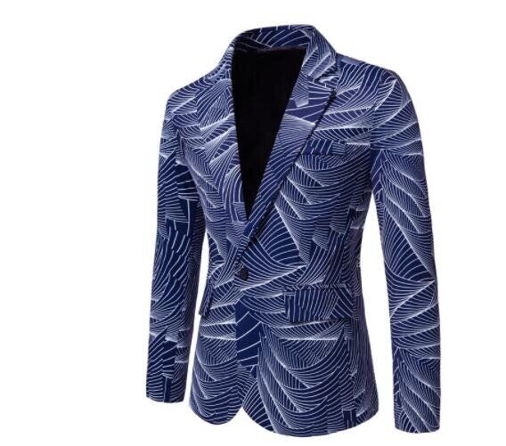 Men's Suit Jacket One Button Slim Fit Blazer