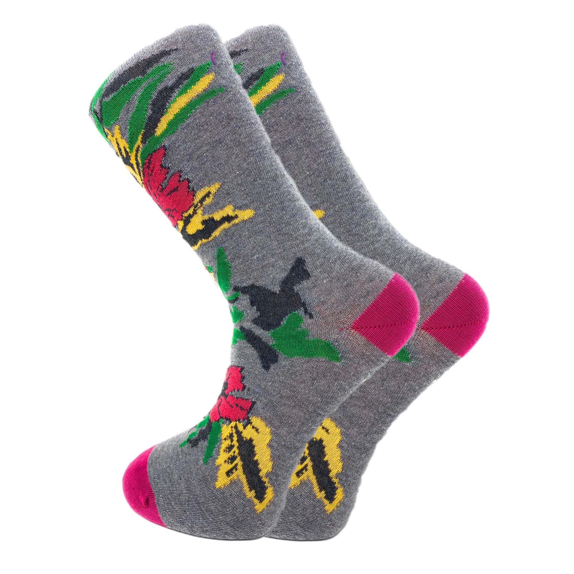 Colorful Funny Socks Novelty Crazy Cotton Crew Dress Socks 3 Pairs